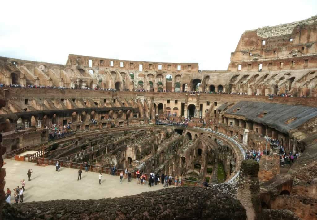 Interior of the Colosseum in Rome. Italy.