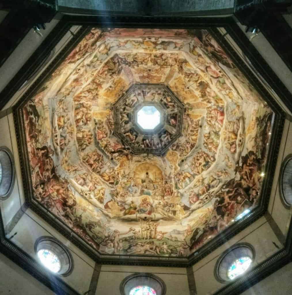 Painted interior of the Florence Duomo dome.