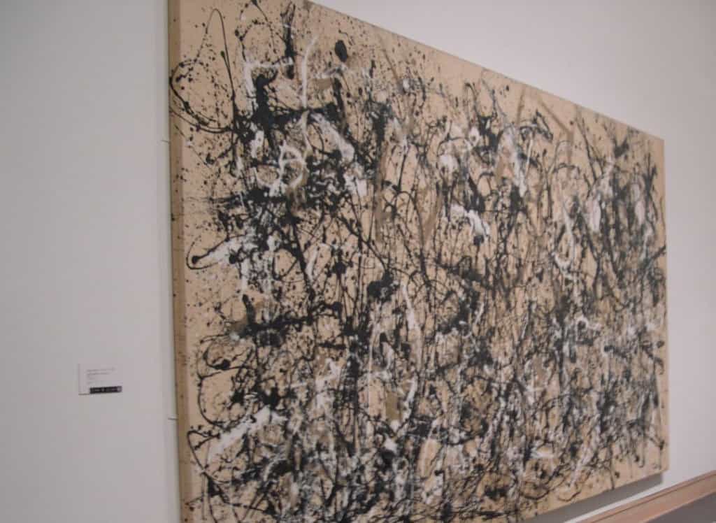 Jackson Pollock's One, Number 31, 1950 on display at the Museum of Modern Art in New York City