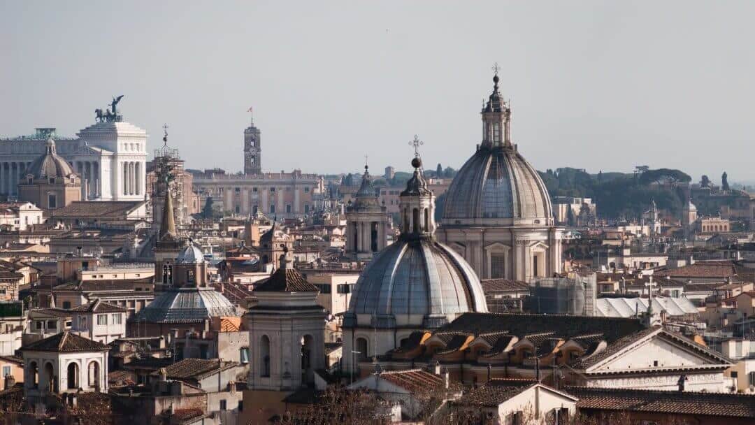 Rooftops in Rome and Vatican City