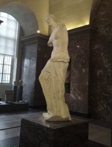 Venus de Milo on display at the Louvre Museum in Paris, France