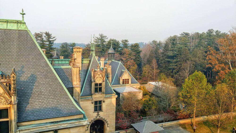 View from the roof of the Biltmore house.