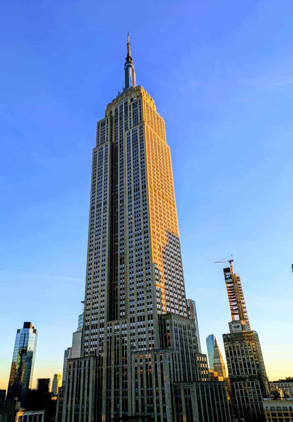 New York City skyline with the Empire State Building.