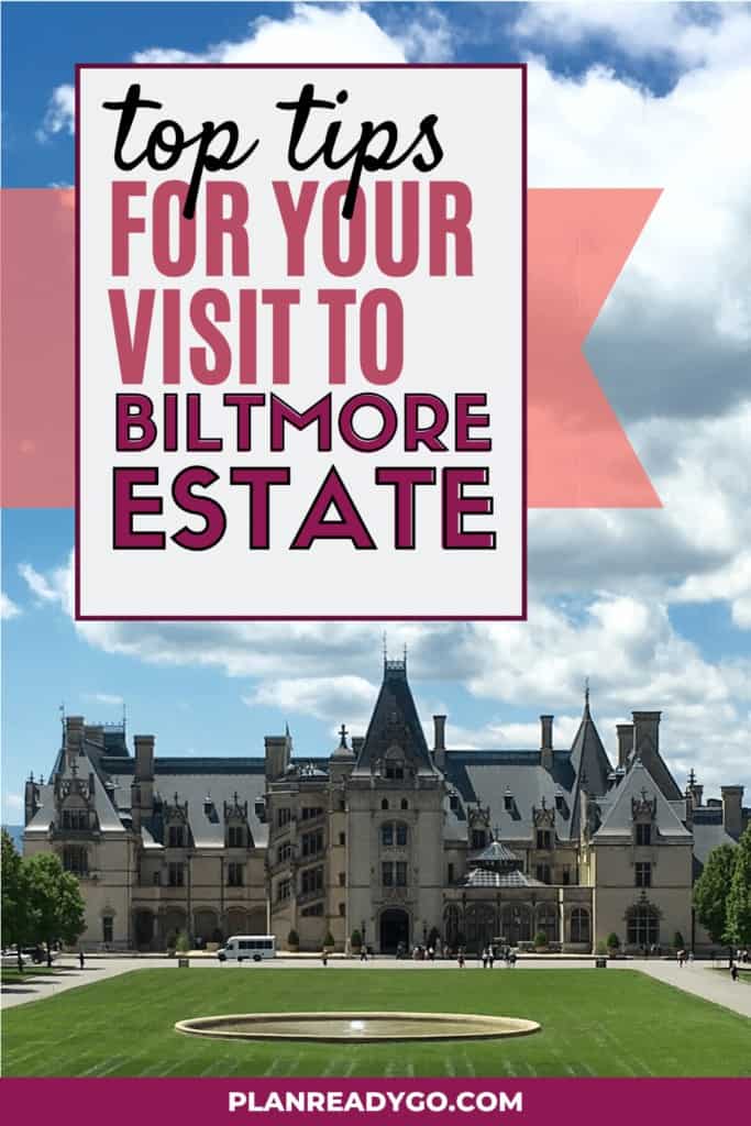 Biltmore Estate in Asheville, North Carolina, with text overlay.