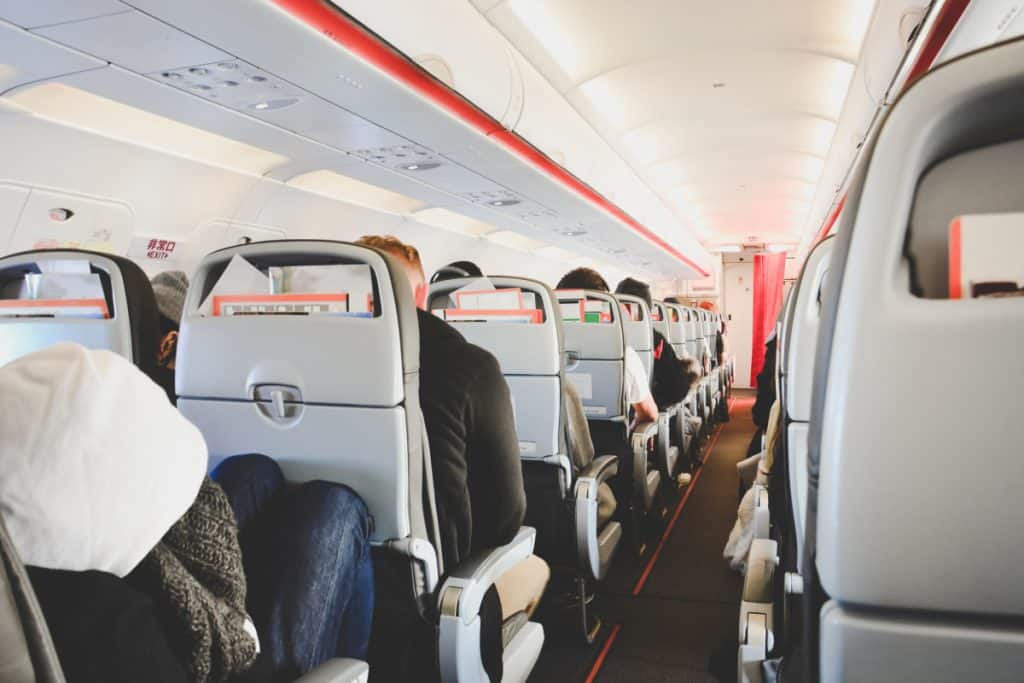 passengers sitting in an economy class