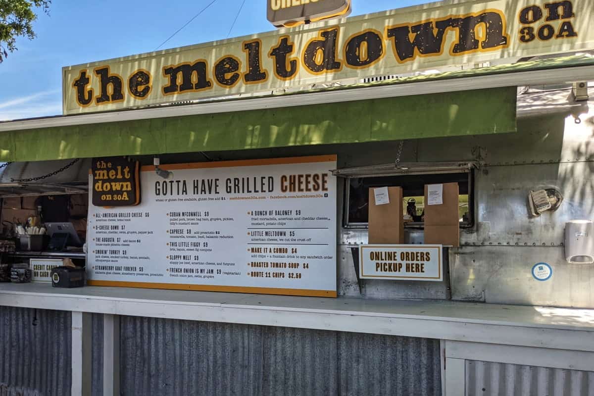 airstream food truck serving grilled cheese sandwiches