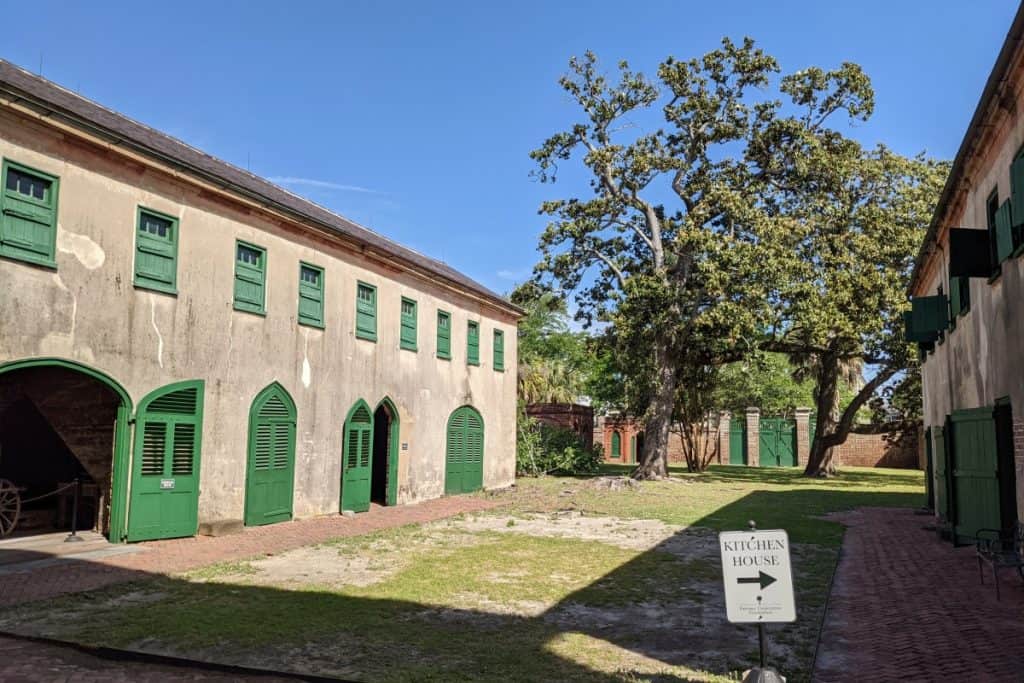 Old buildings on the grounds of Aiken Rhett house in Charleston, SC