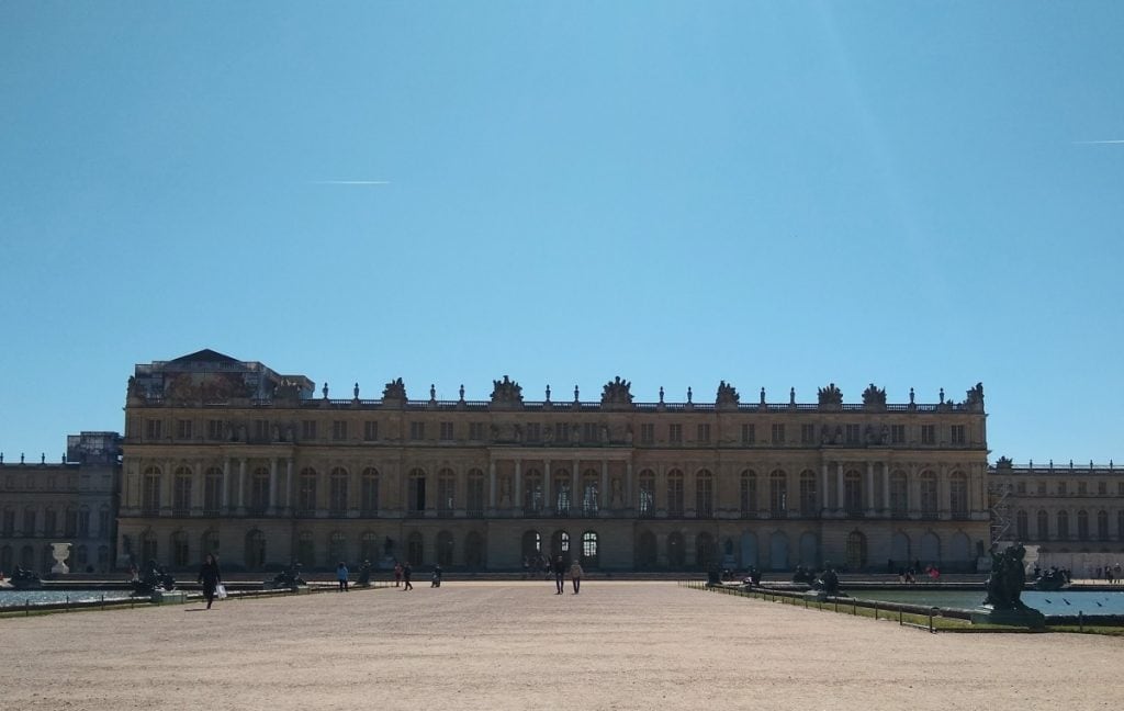 View of the Palace of Versailles from the rear