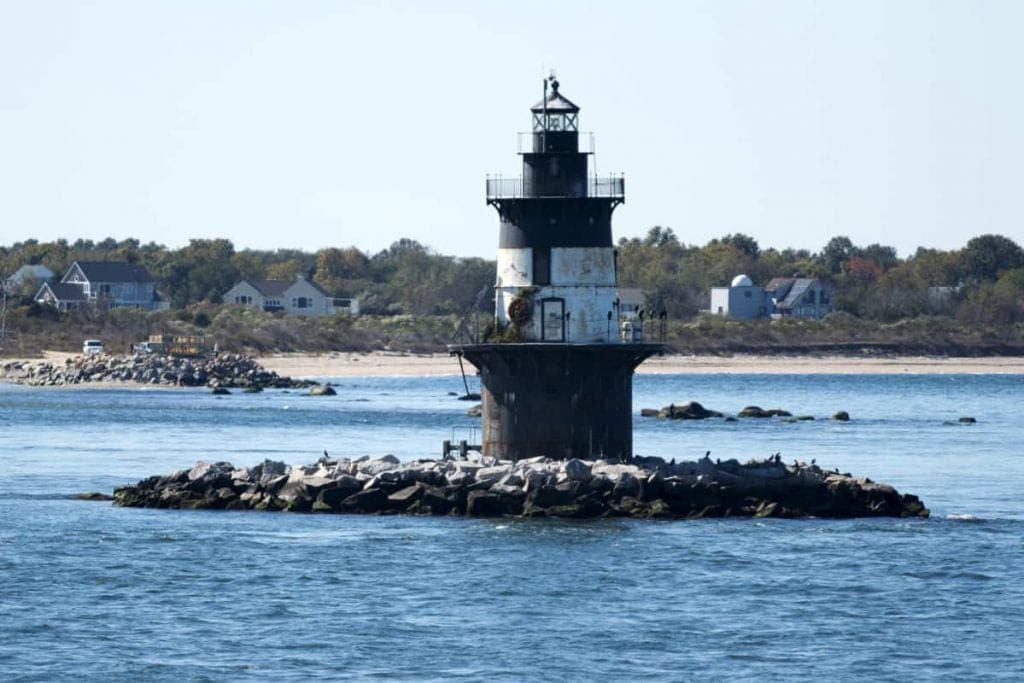 light house in the water off Long Island