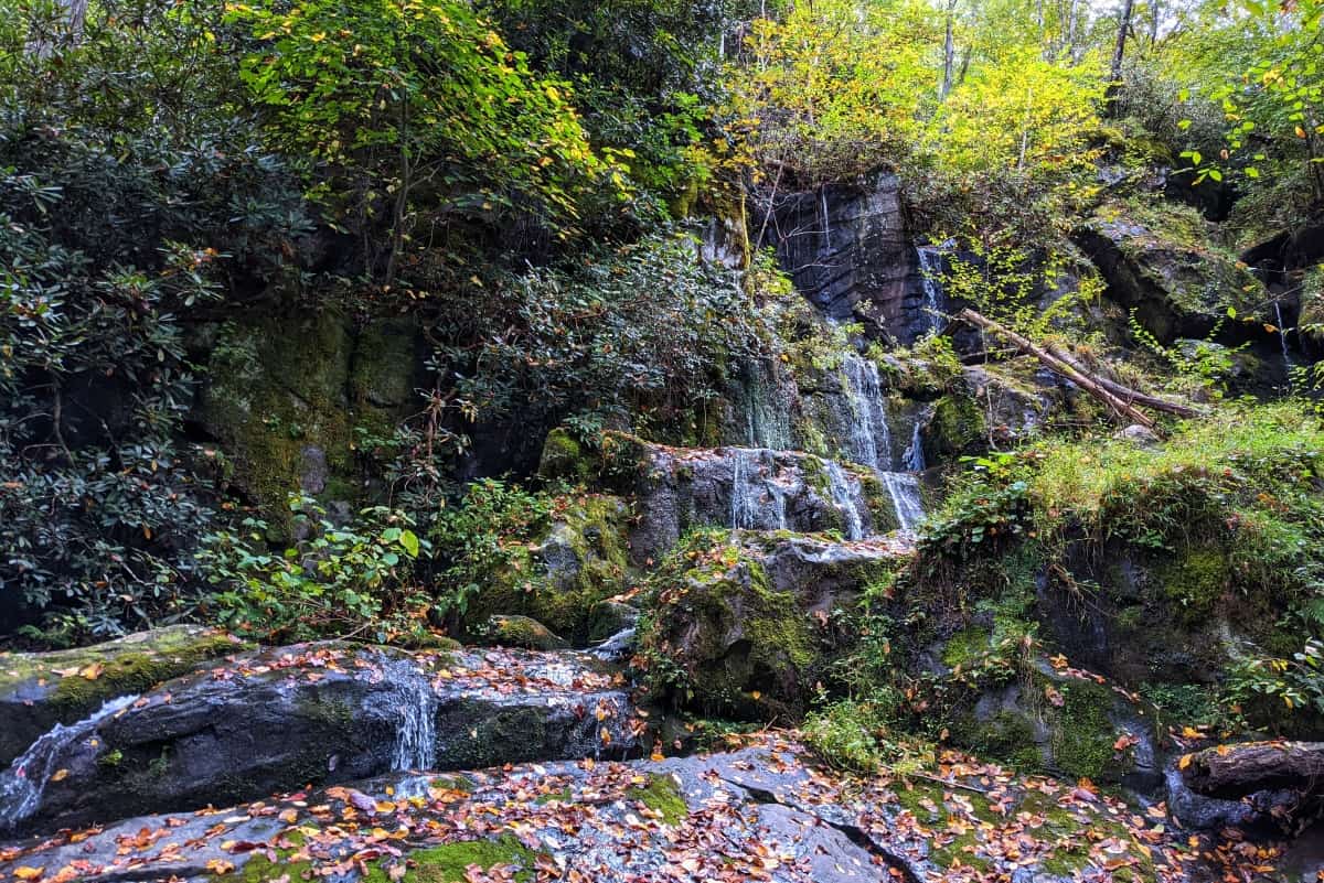 small waterfall at Great Smoky Mountains National Park