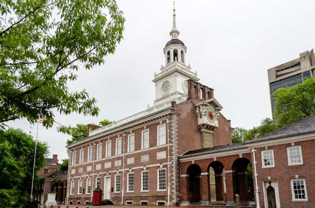 front view of Independence Hall in Philadelphia