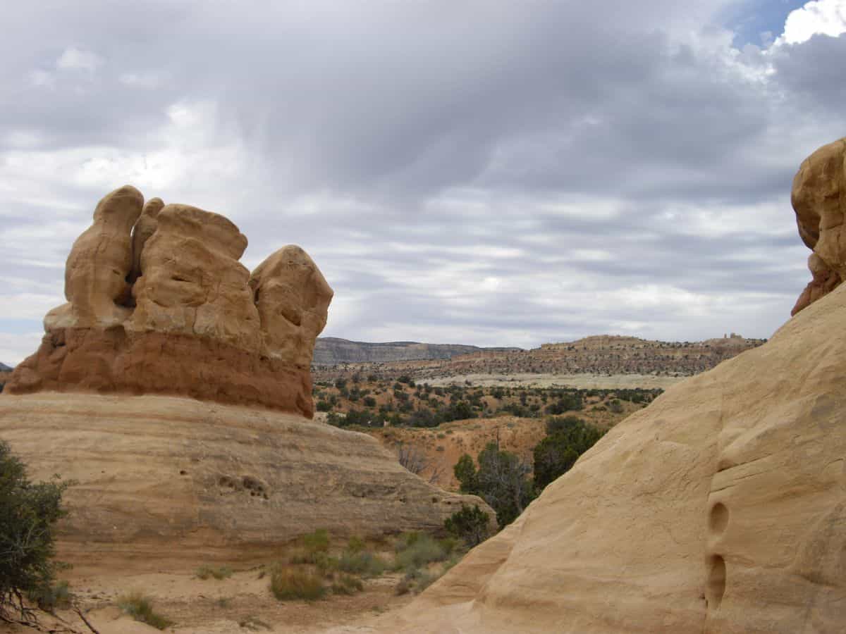 Rock formations in Devils Garden at Arches National Park