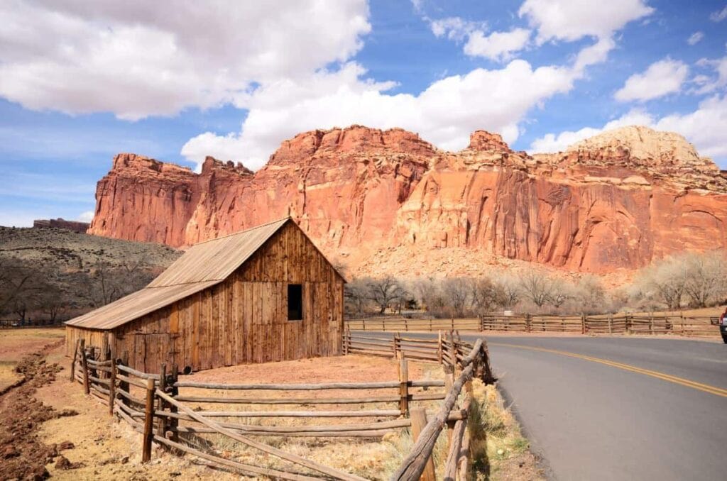Gifford barn in Capitol Reef National Park