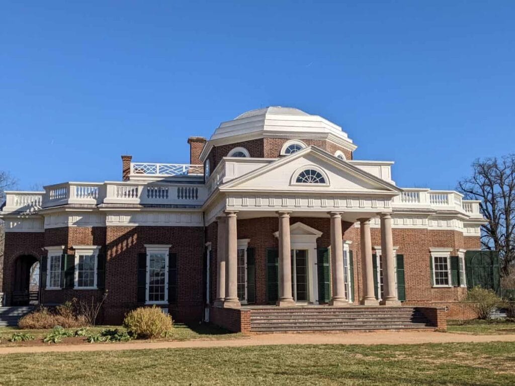 large brick house with a domed roof