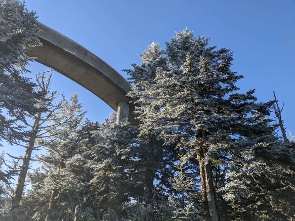 pathway up to observation tower at Clingmans Dome