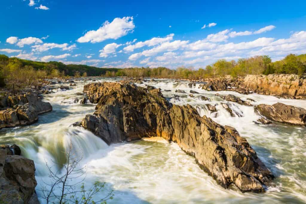 Rapids in the Potomac River at Great Falls Park, Virginia.