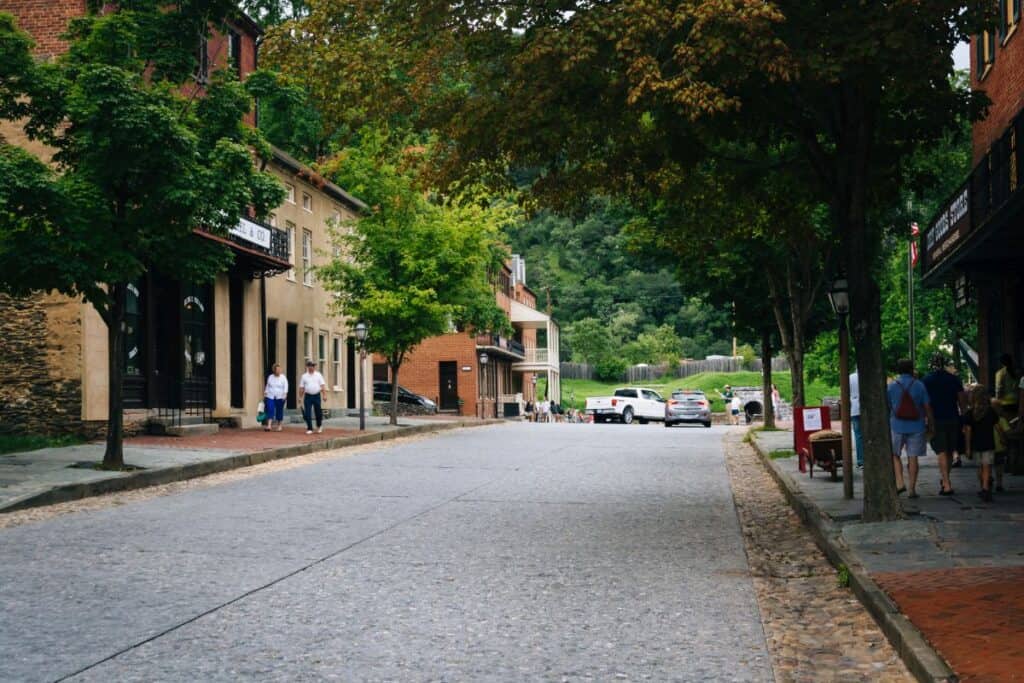 street in Harpers Ferry, West Virginia