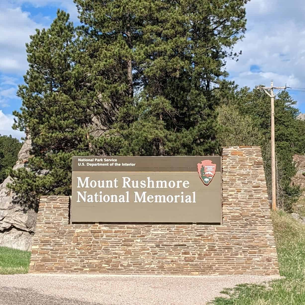 Mount Rushmore National Memorial Sign